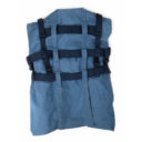 LiftVest blue denim adult vest, back view