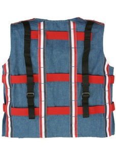 LiftVest denim child vest, back view
