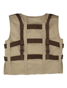 LiftVest adult poncho vest khaki, back view